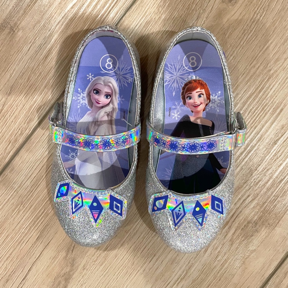 Toddler Girls' Frozen Ballet Flats - Silver